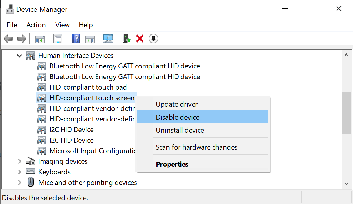 hid compliant touch screen driver download windows 10