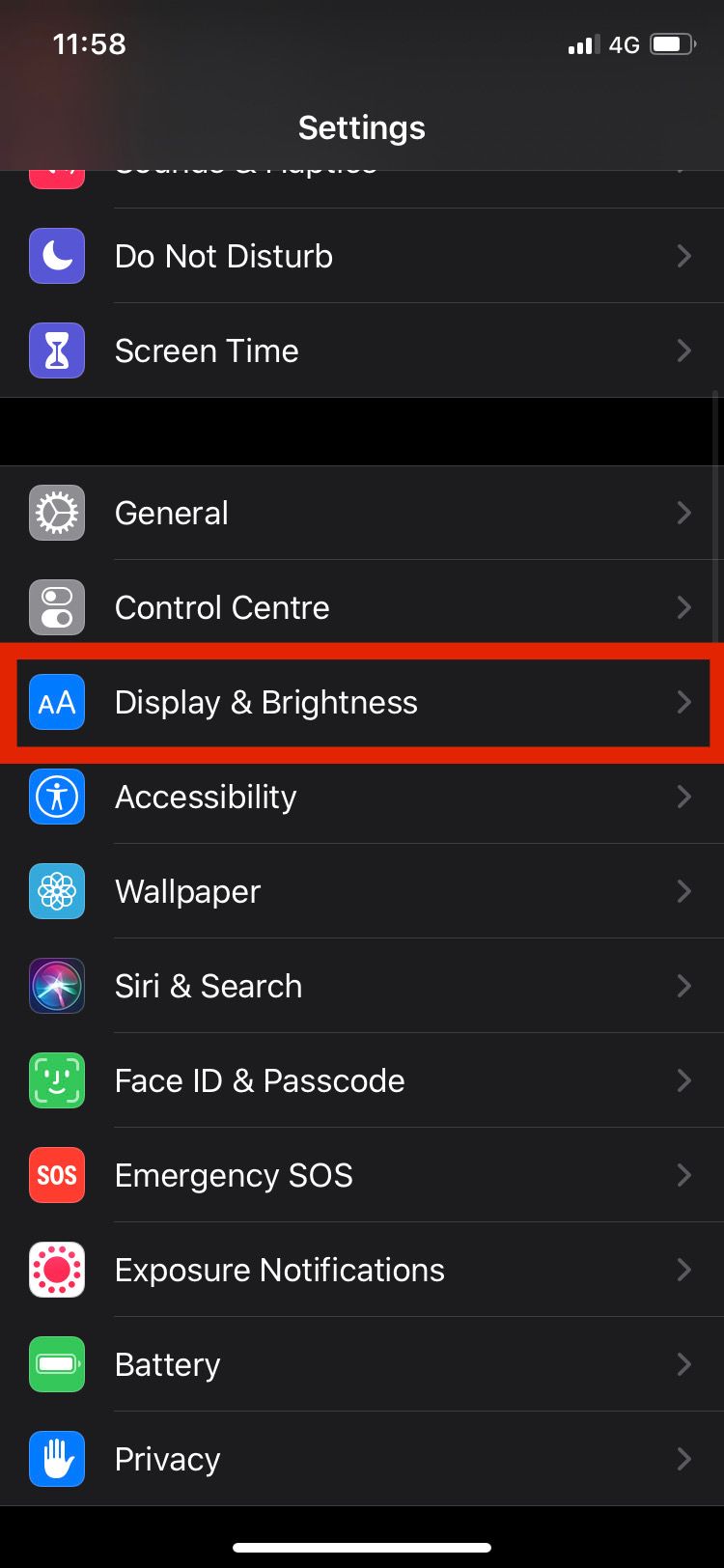 Open display and brightness