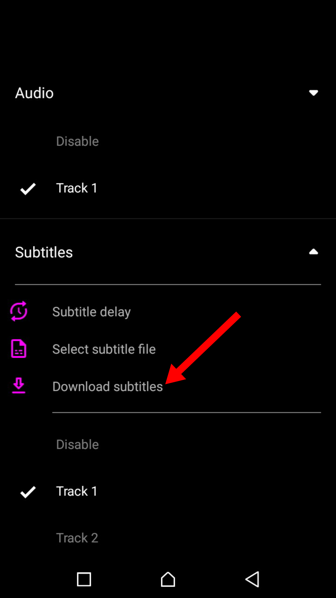 add subtitles to video android