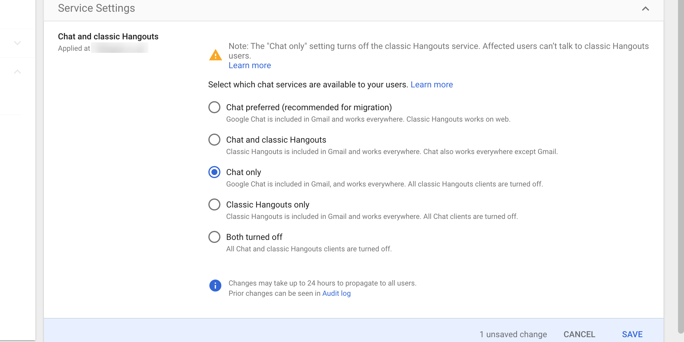 Enable Google Chat in Google Workspace