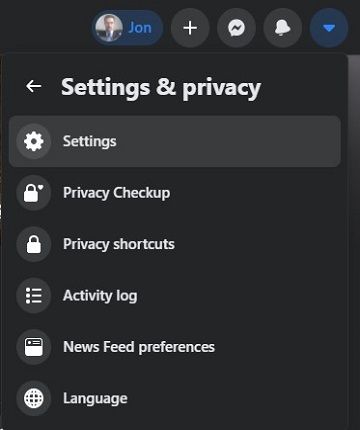 Accessing privacy settings on Facebook desktop