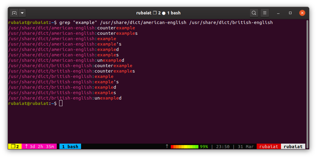 grep command in linux recursive