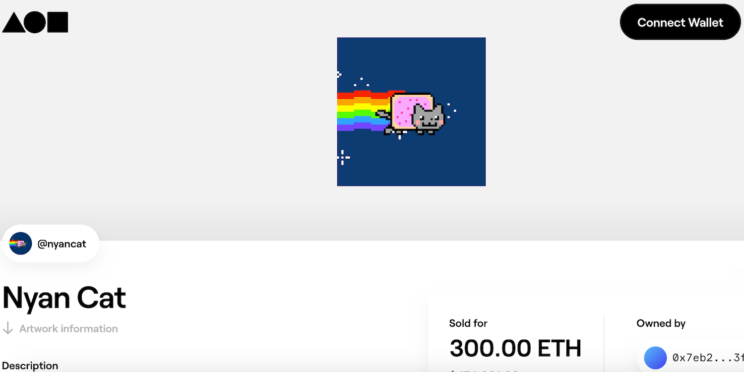 nyan cat auction on foundation