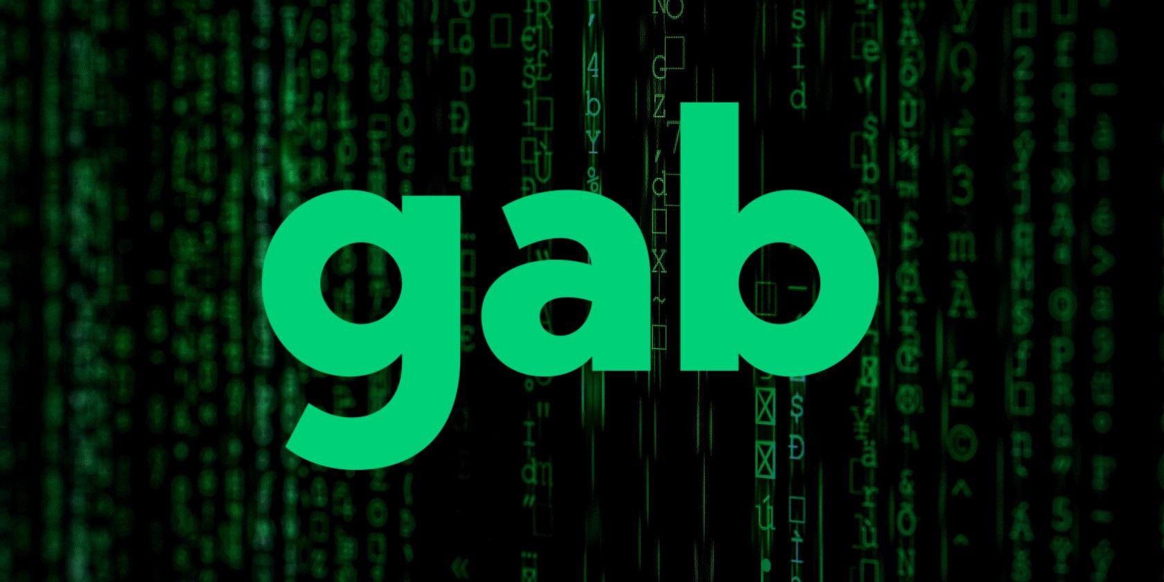Gab on coded background