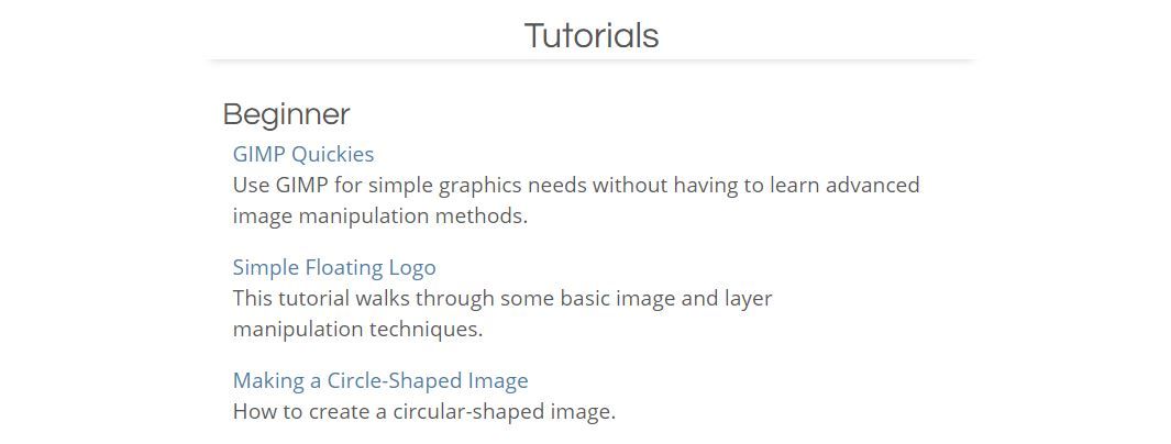 Gimp quick tutorials