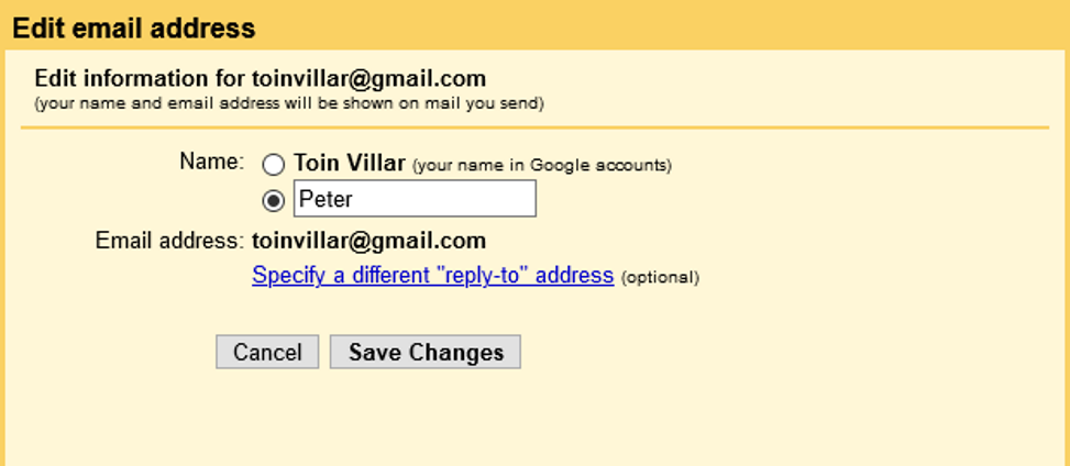 Gmail account settings import