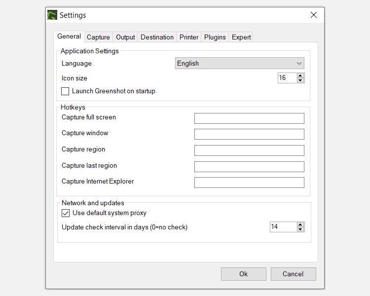 greenshot screenshot capture hotkey options - Come acquisire il cursore del mouse in uno screenshot di Windows 10