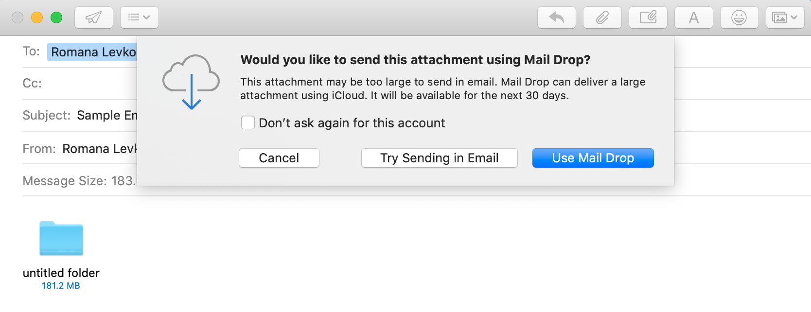 os x mail drop