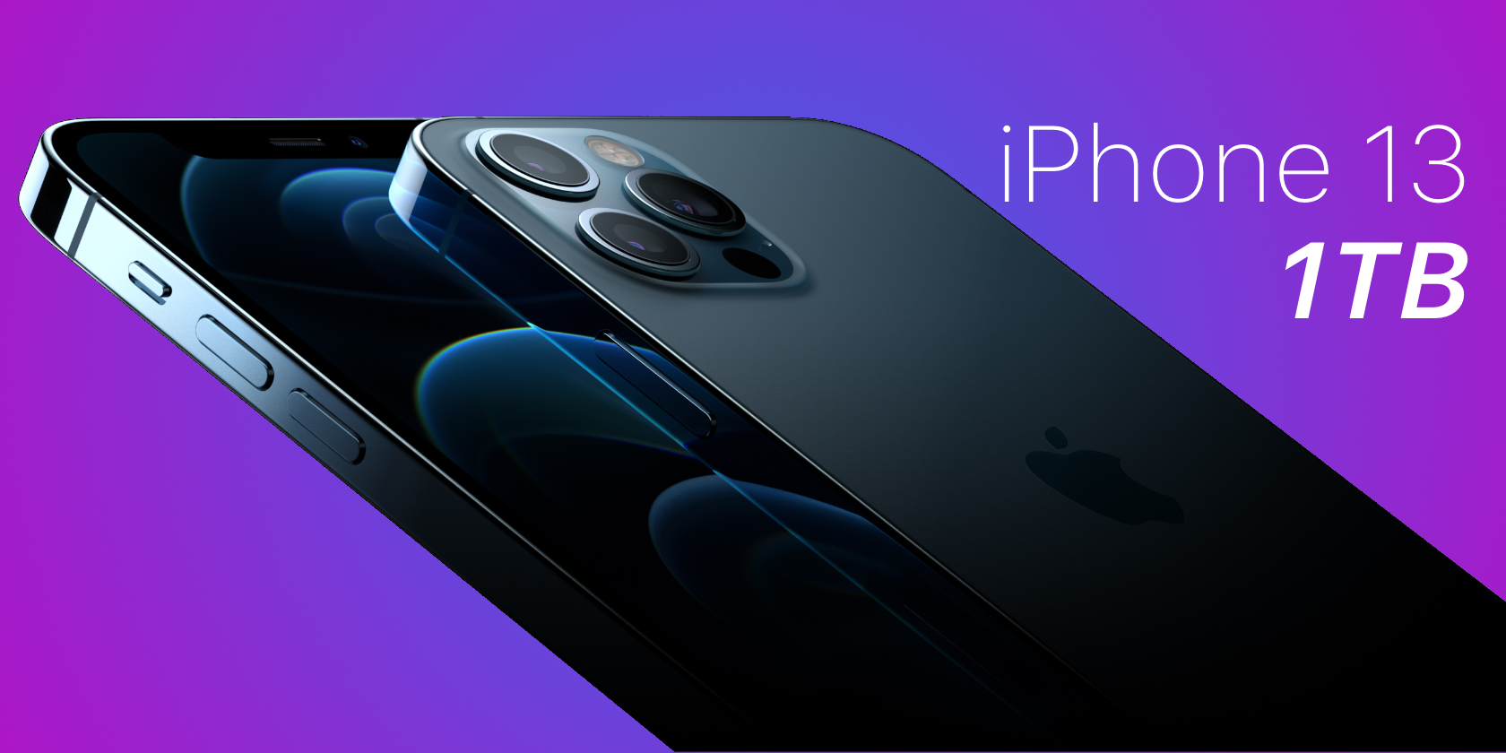 An illustration showing an iPhone 12 Pro set against a colorful background with the words