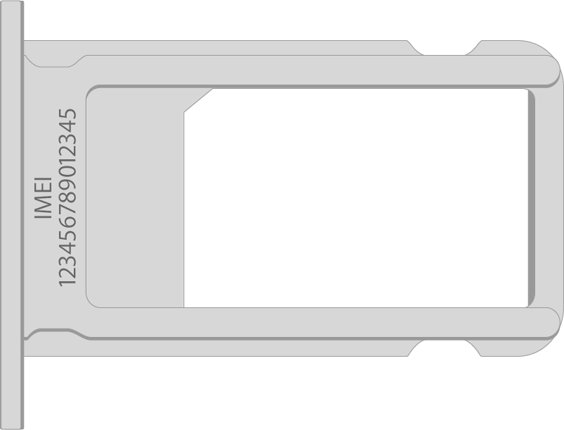 iPhone SIM Card Tray IMEI number.