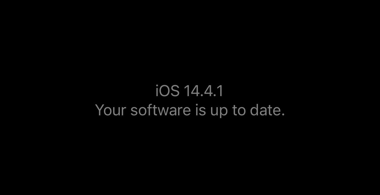 iPhone software update screen in Settings