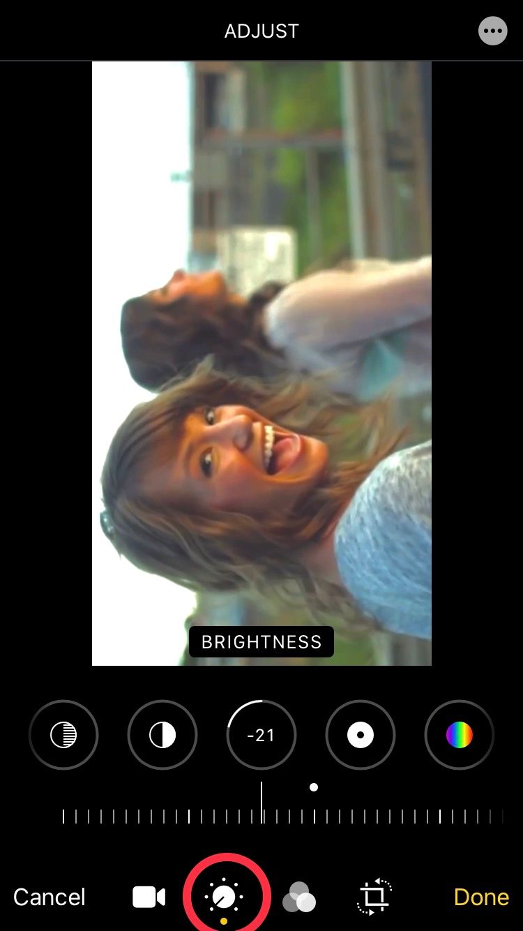 Video Visual Adjustments iPhone Photos App