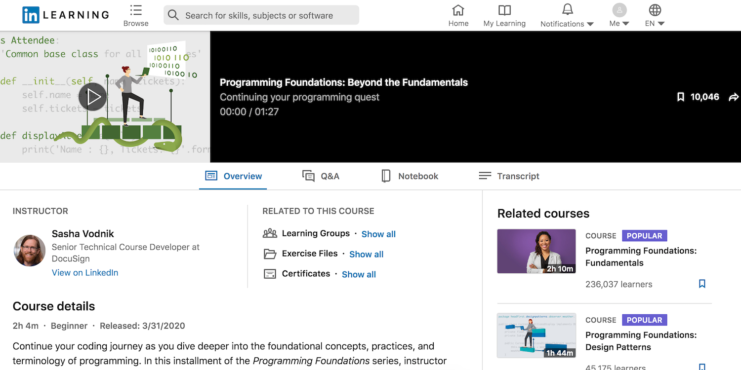 linkedin learning programming foundations beyond - Scopri la programmazione con questi 6 corsi di apprendimento LinkedIn