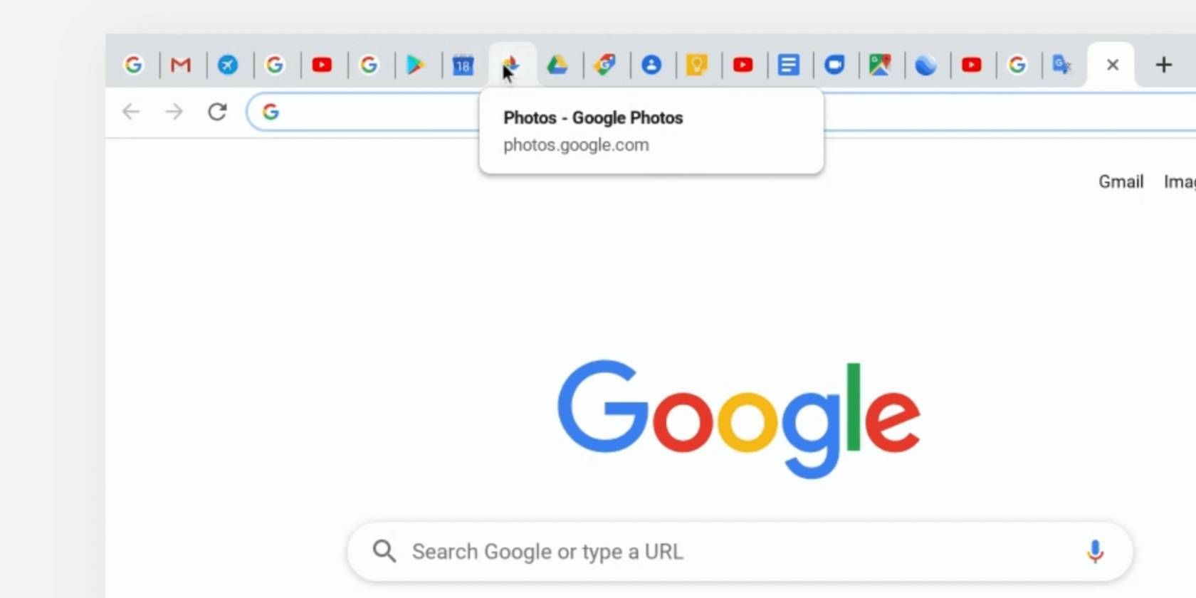 chrome opens with two tabs