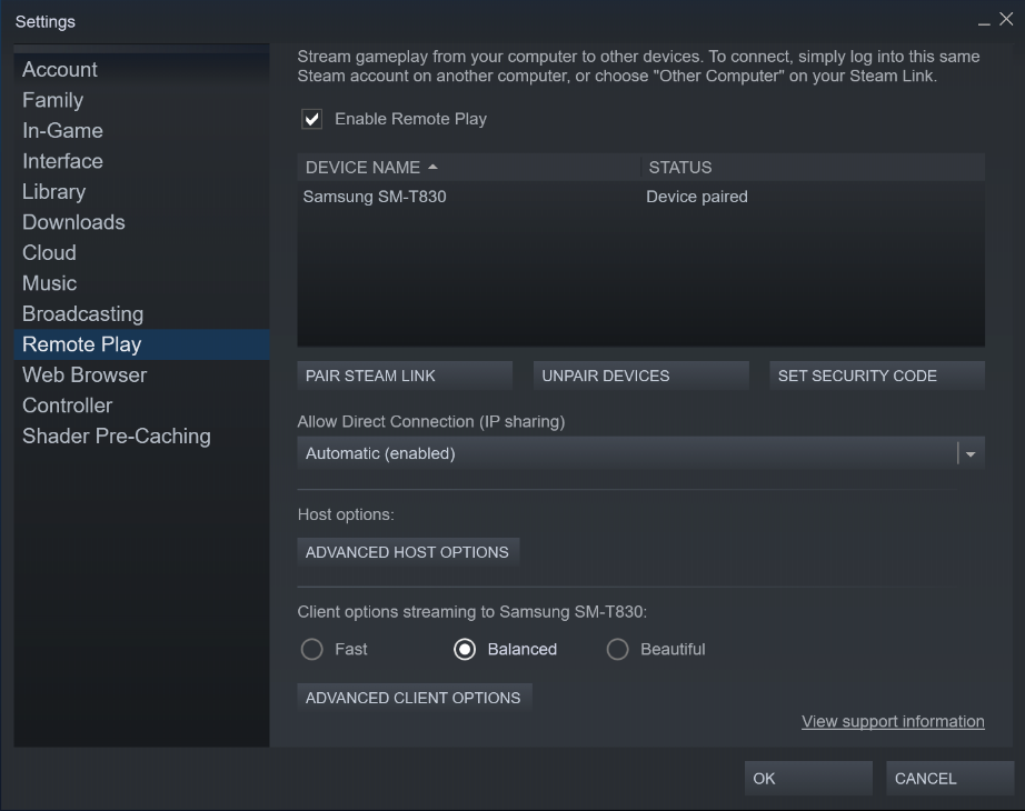 Utilizar Steam Link para transmitir jogos de PC para uma TV