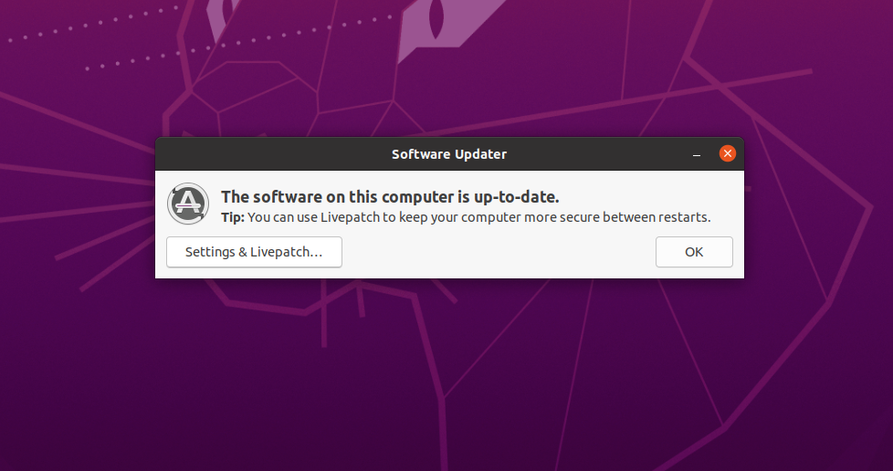 Trình cập nhật phần mềm trong Ubuntu có tùy chọn Cài đặt & Livepatch