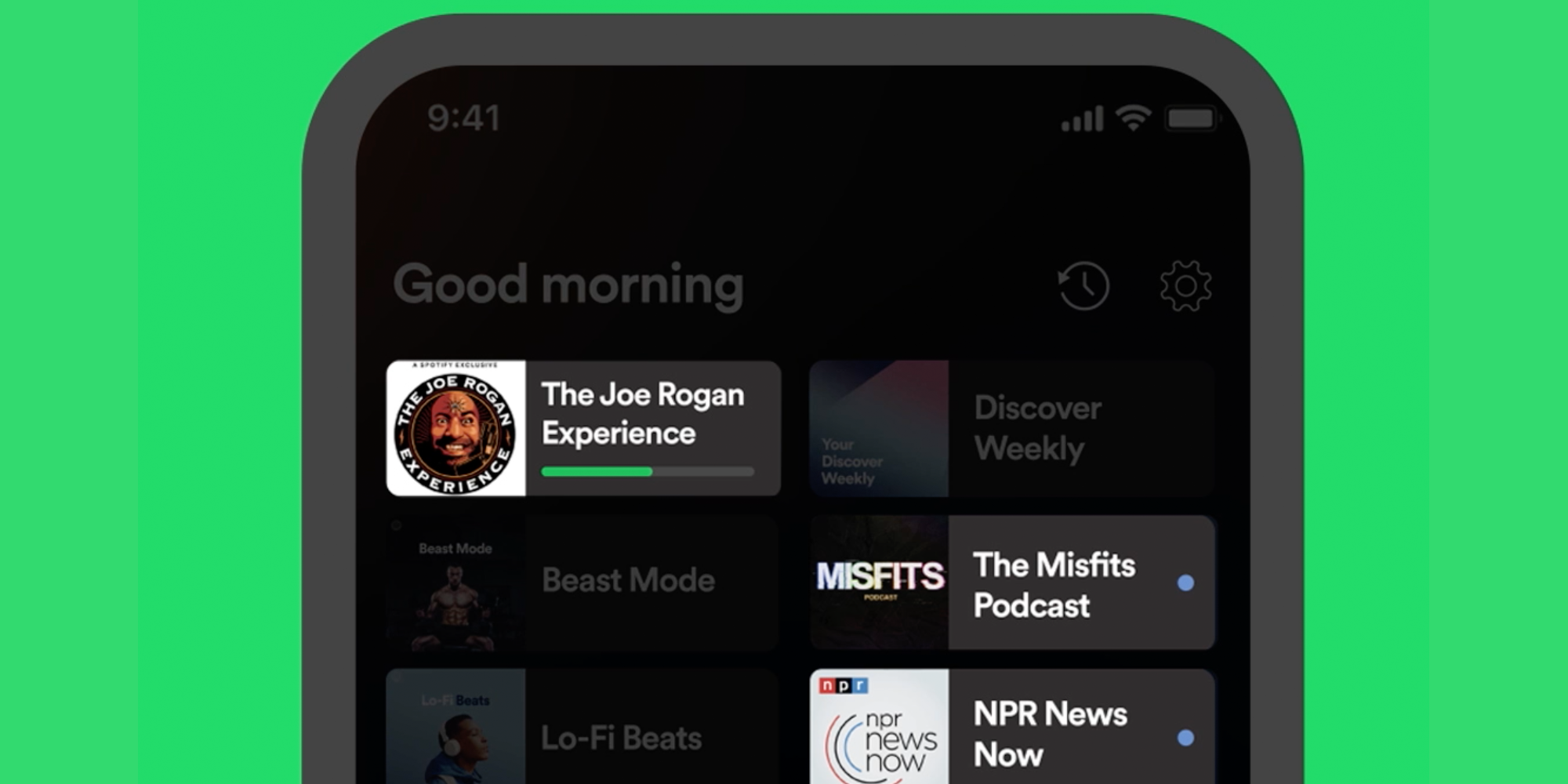 Find new podcast episodes in Spotify