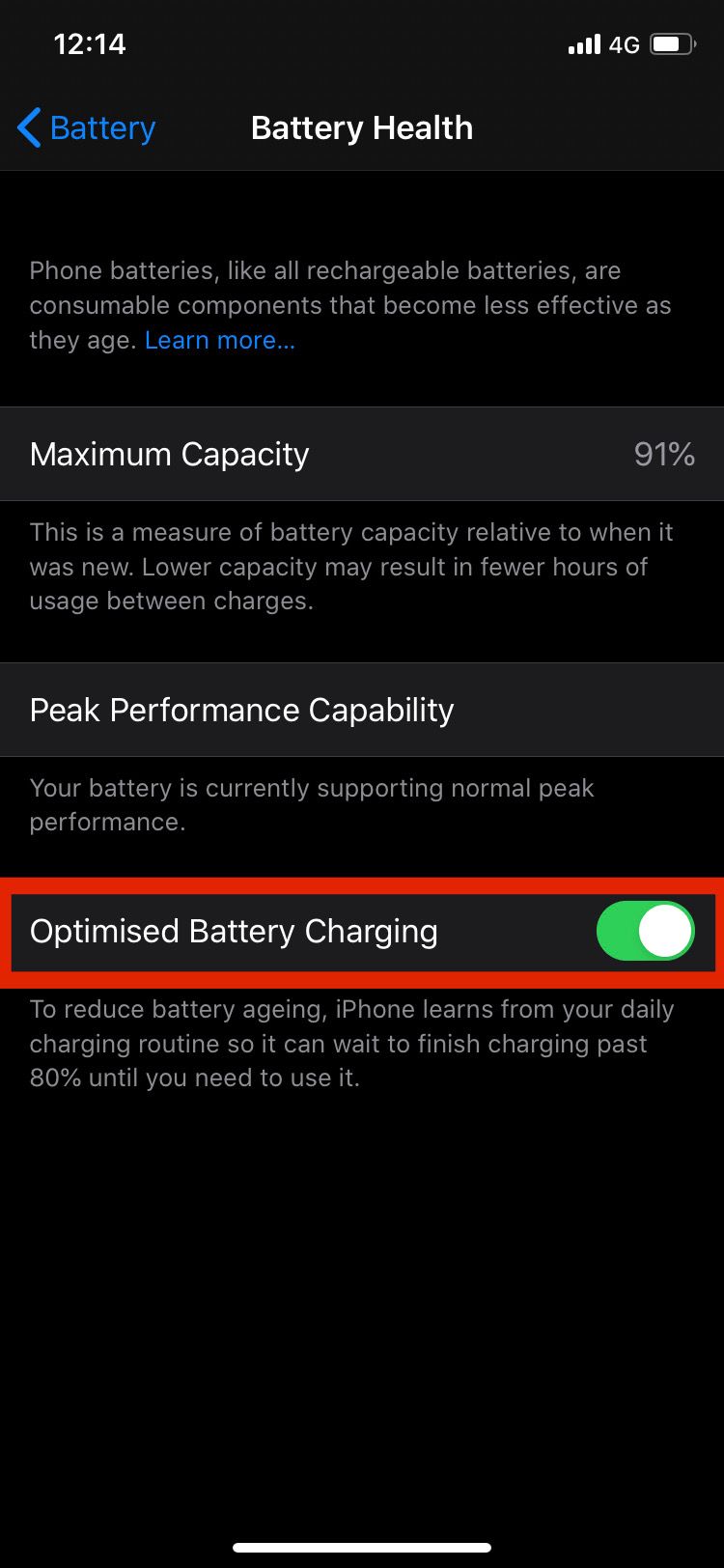 Optimised battery changing toggle