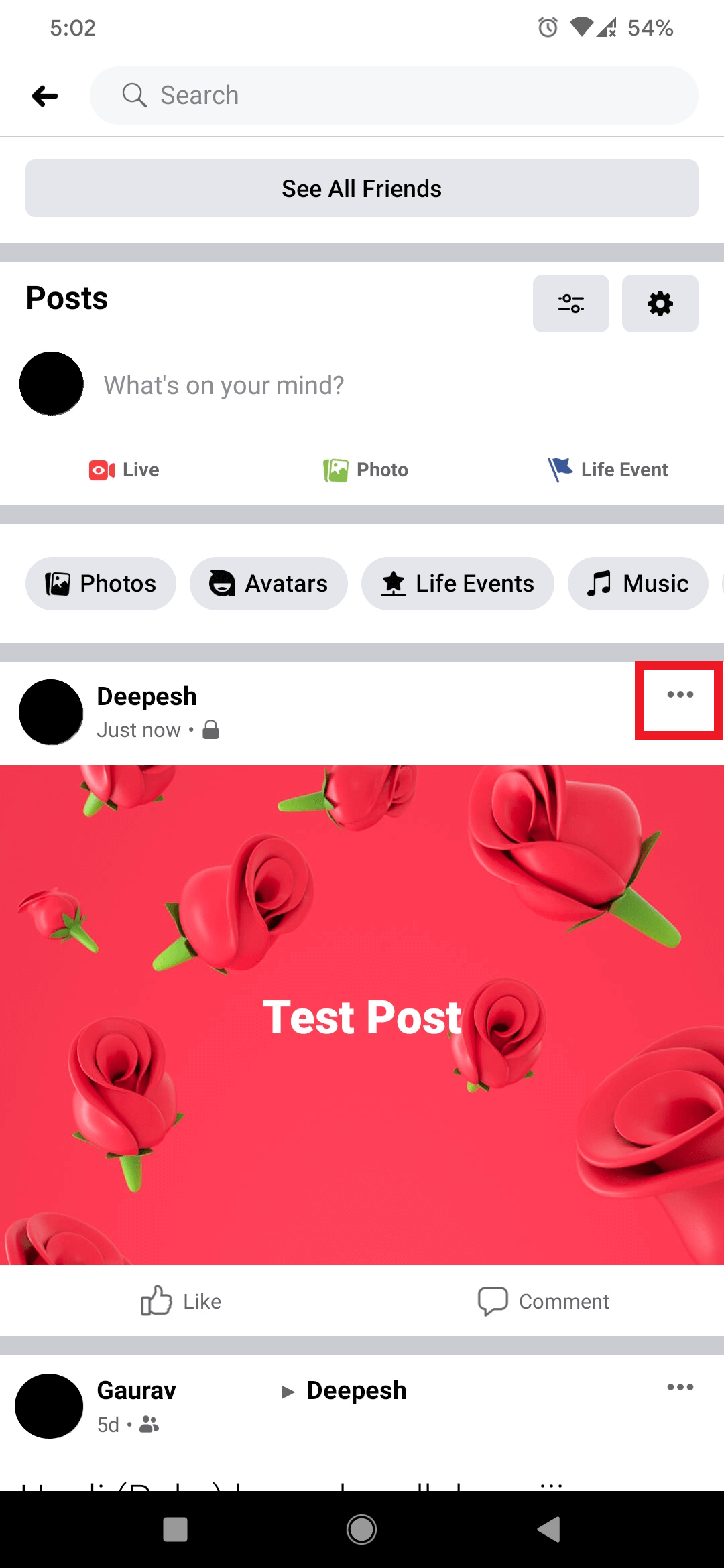 post options on facebook