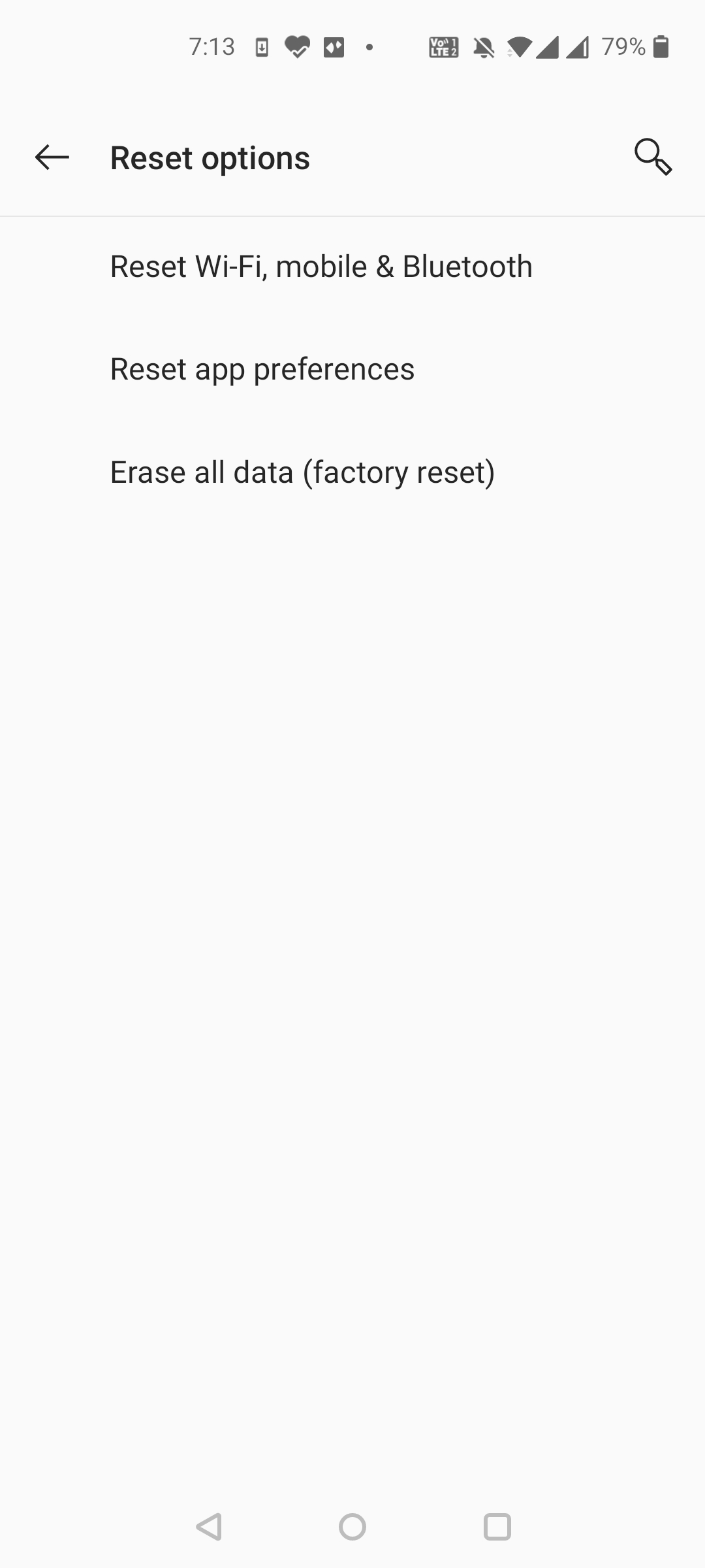 Reset an Android device