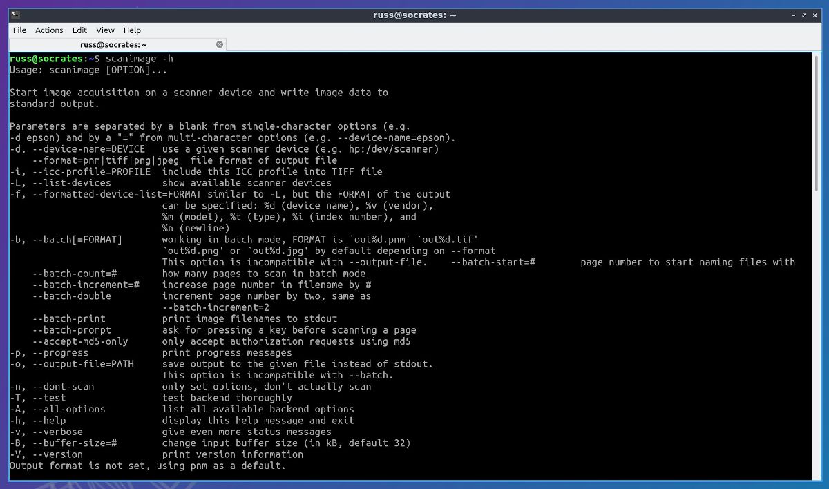 scanimage API help - Come scansionare documenti in Linux con i comandi più utili di SANE