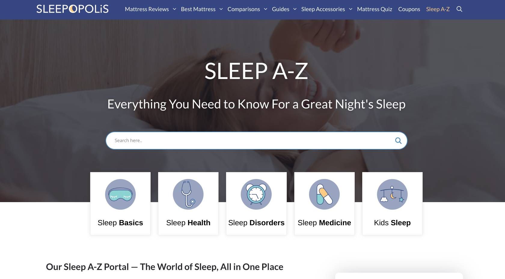 Sleepopolis educates the reader about facts on sleep and busts myths about how we rest, along with giving a cool 30-day challenge to change your sleep habits