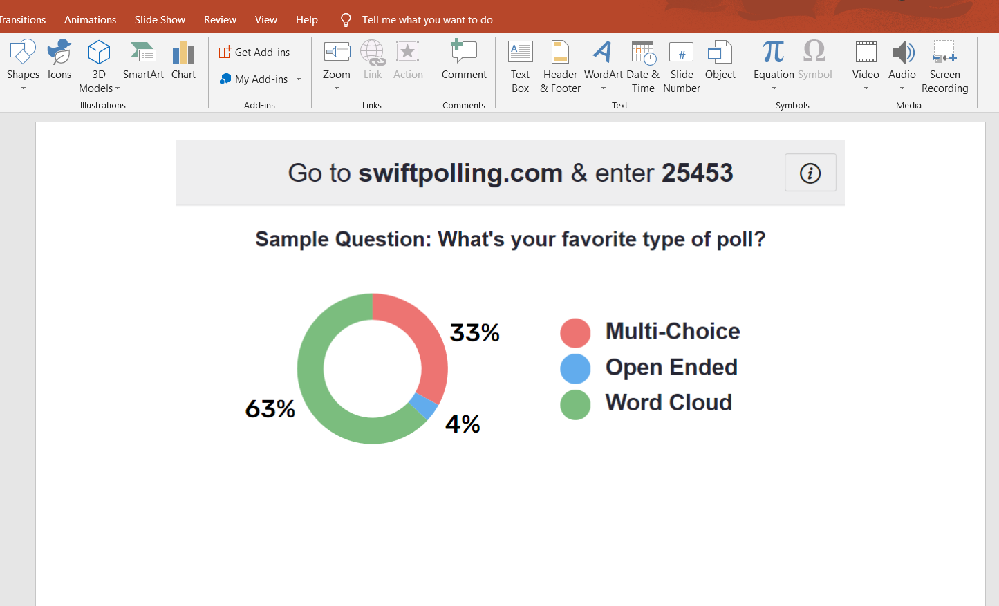 Swift Polling allows you to receive feedback from your audience via SMS.