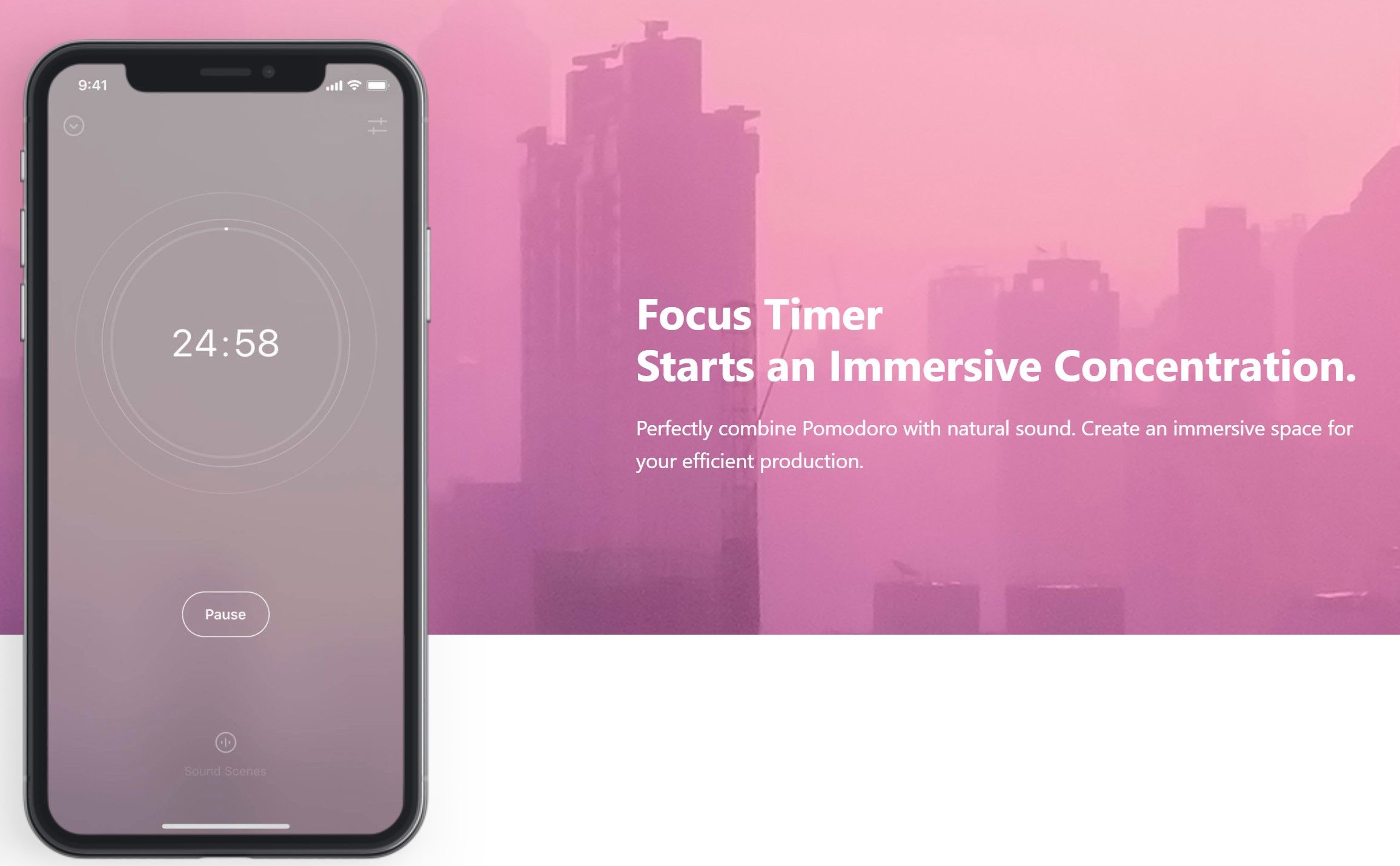 Tide app website for focus timer