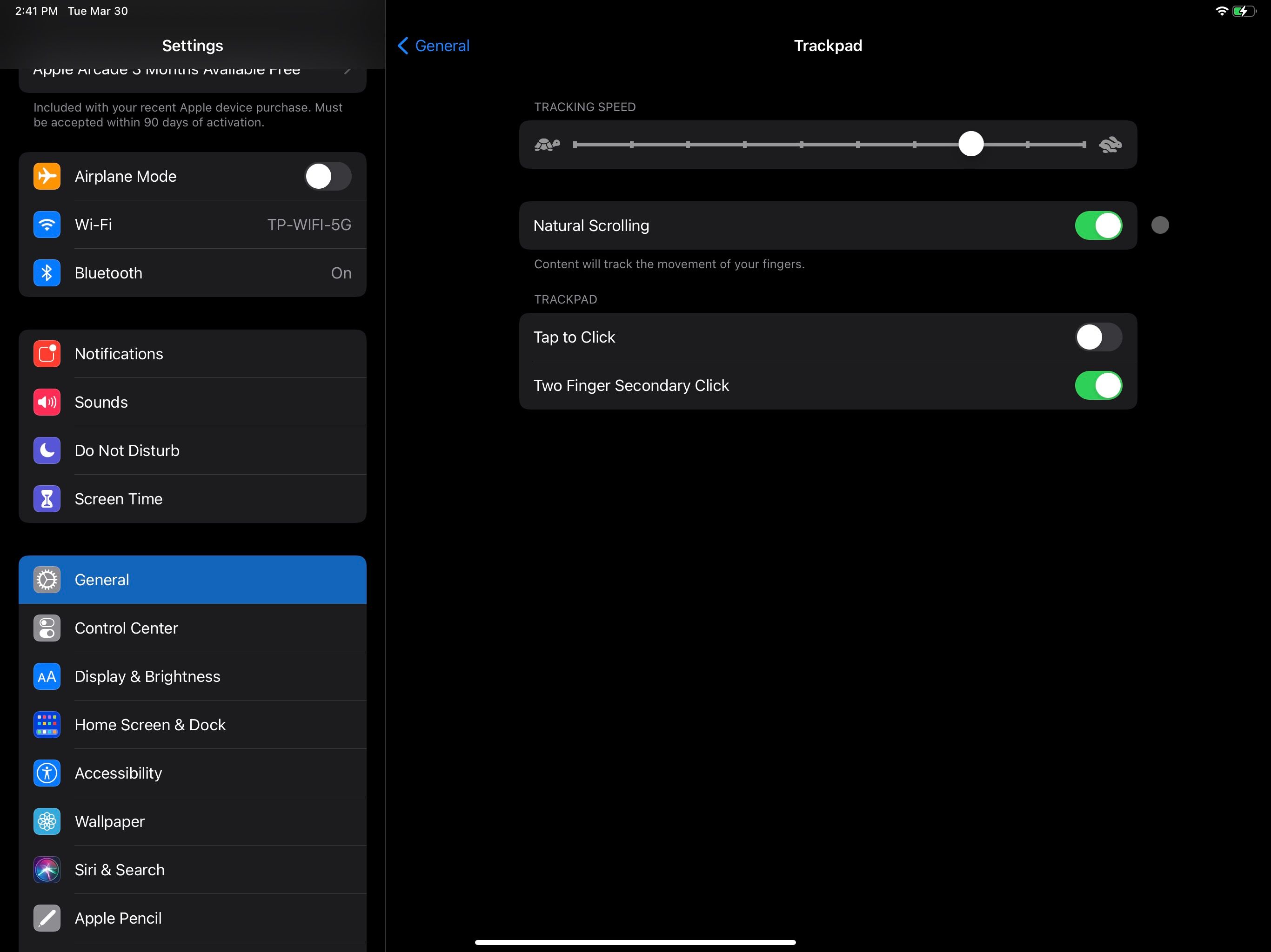 trackpad settings - Come collegare e utilizzare un trackpad con il tuo iPad