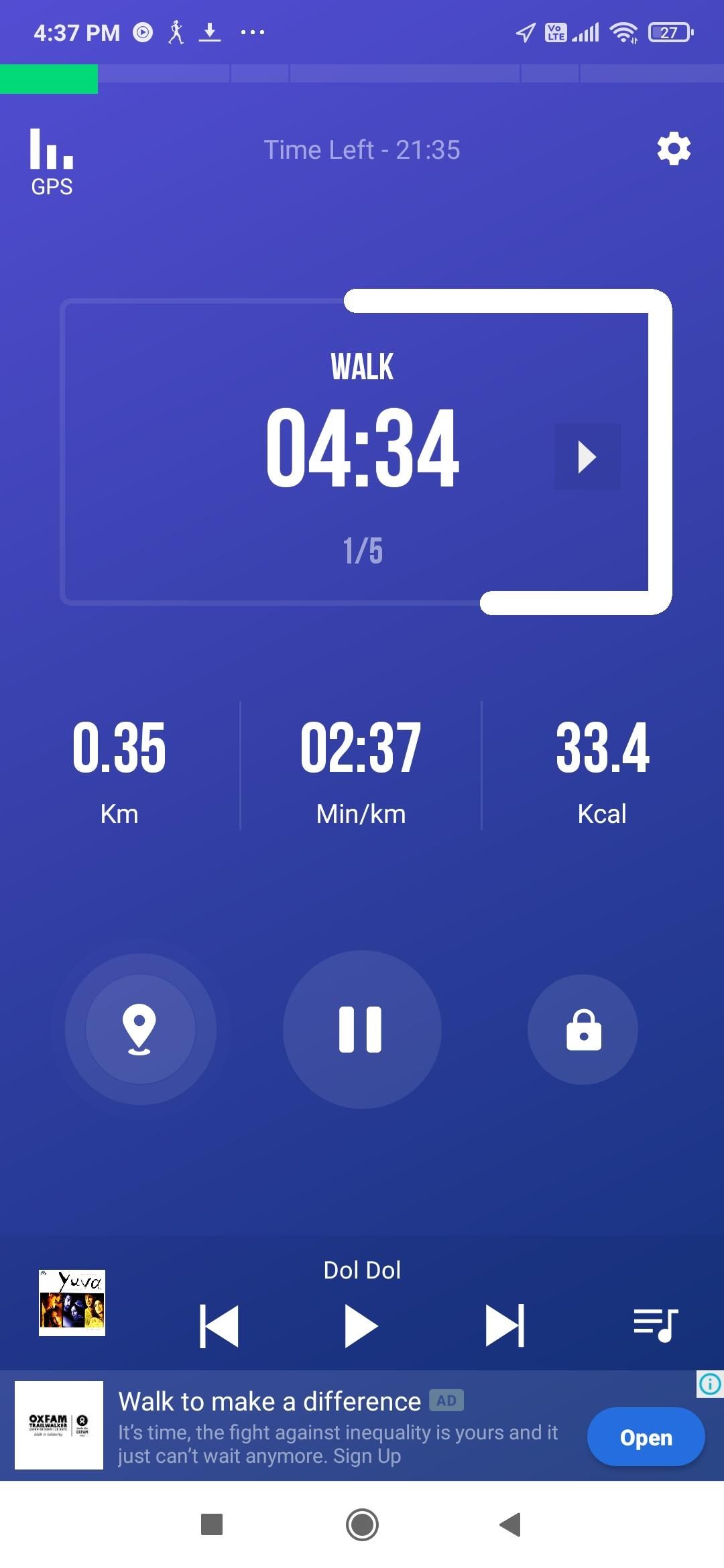 Walking for Weight Loss has guided audio instructions and hooks up with your music player app