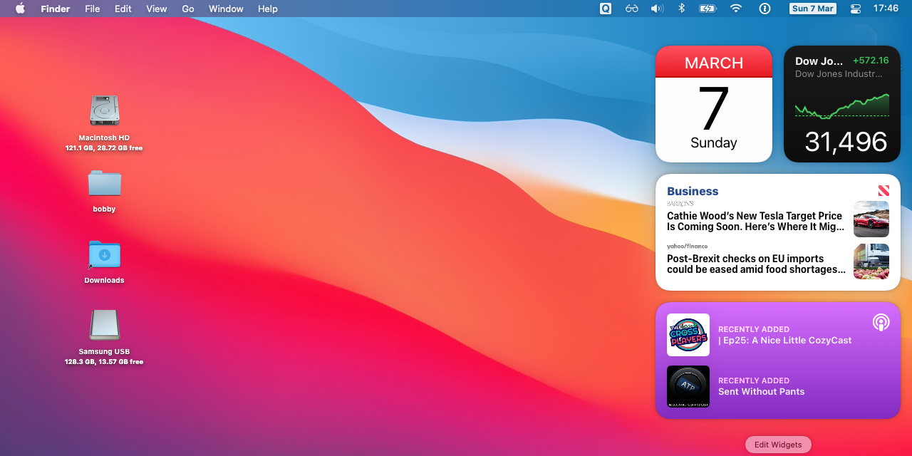 mac os dashboard widgets on desktop