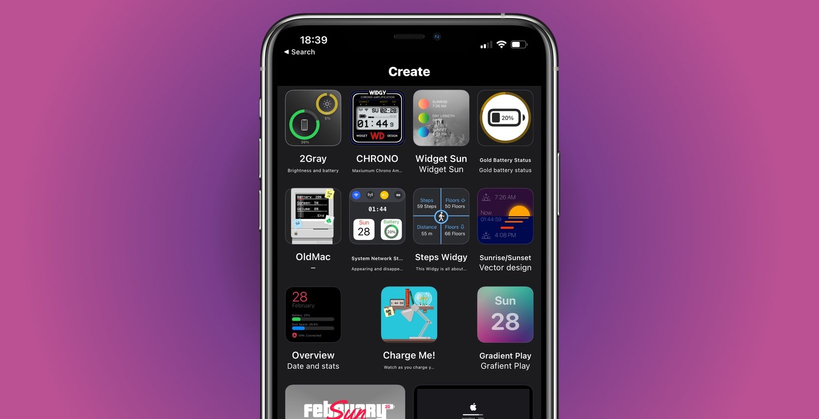 Widgy lets you create highly configurable custom iPhone widgets