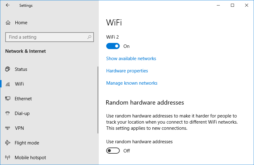 windows 10 wifi