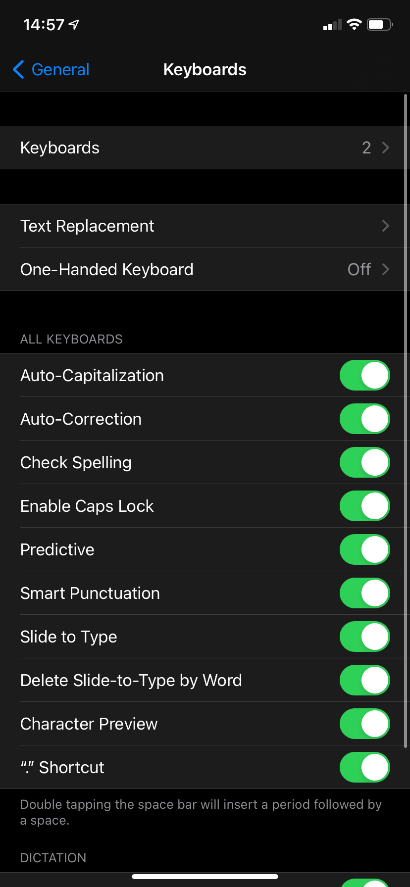 iPhone Keyboard Options