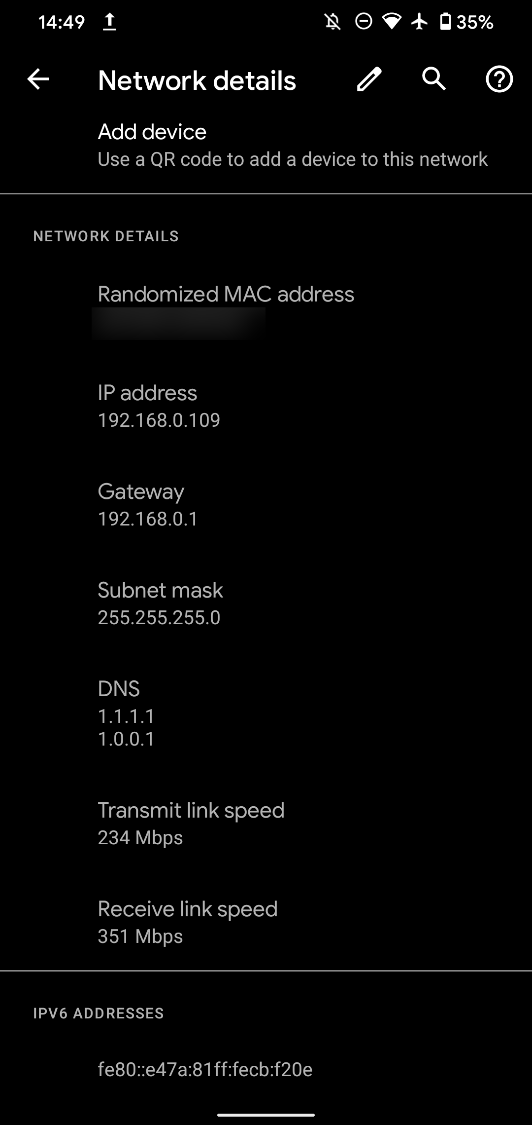 Android IP Address Info