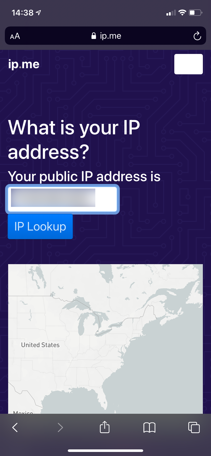 Public IP iPhone