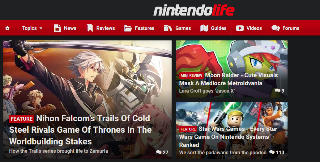 05 Nintendo Life Screenshot 2021 - I 7 migliori siti di notizie di gioco e siti di recensioni di giochi