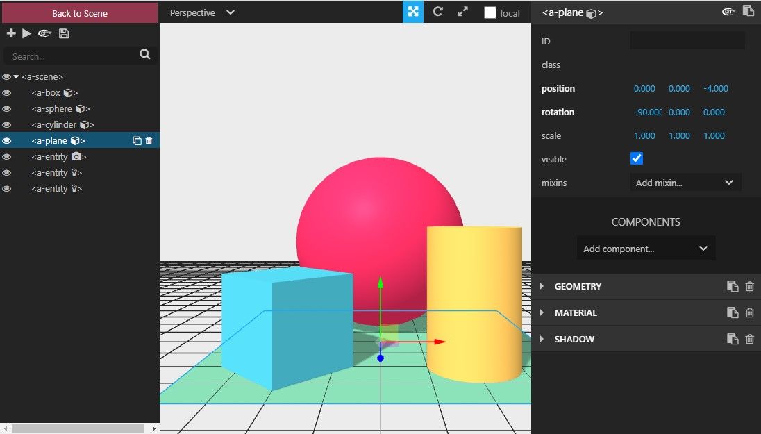 3D models in AFrame