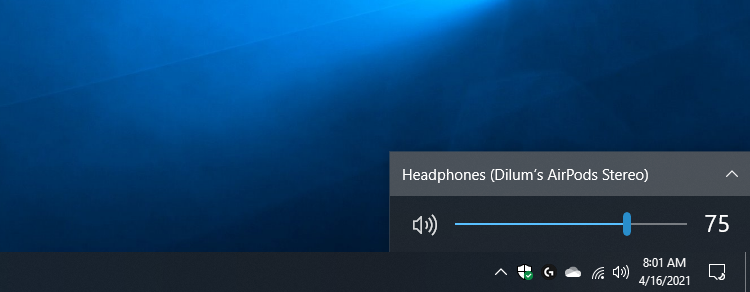 7 view audio devices - Come collegare AirPods a un laptop Windows 10