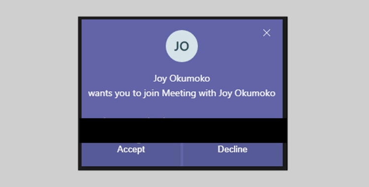 Accept to join Teams meeting