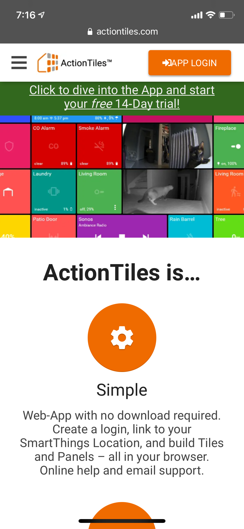 ActionTiles-iOS Screenshot