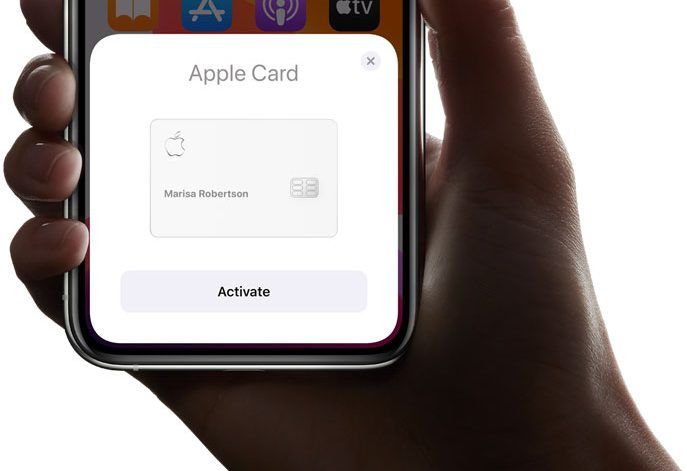 Apple Card being activated