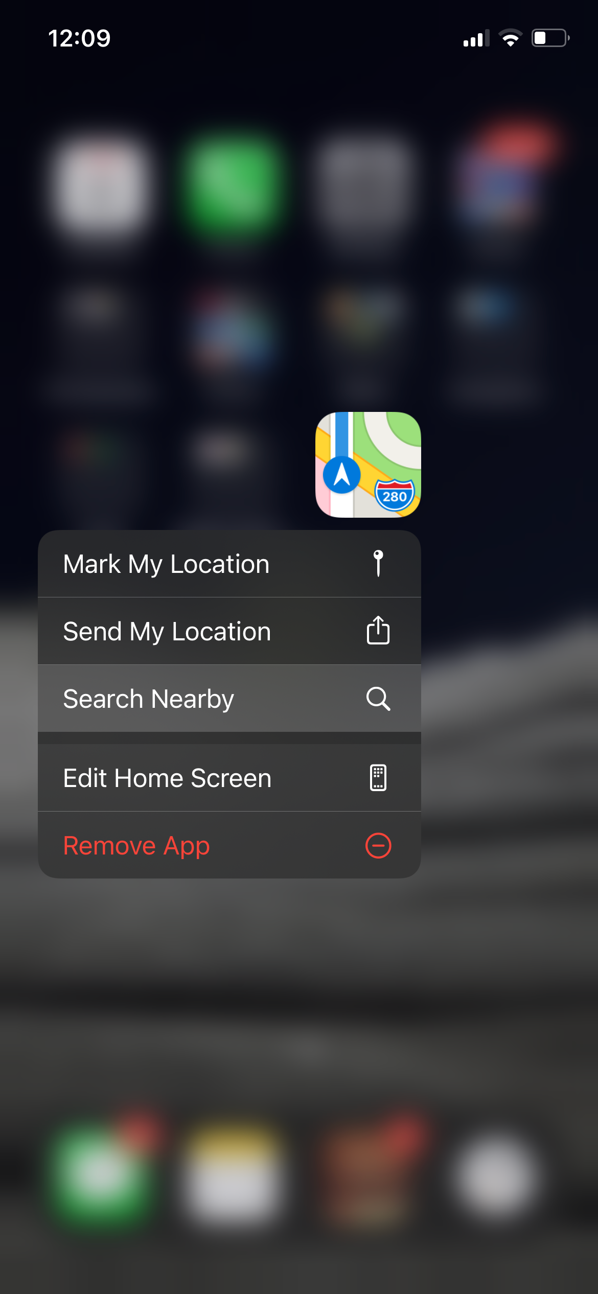 Apple Map on Home Screen