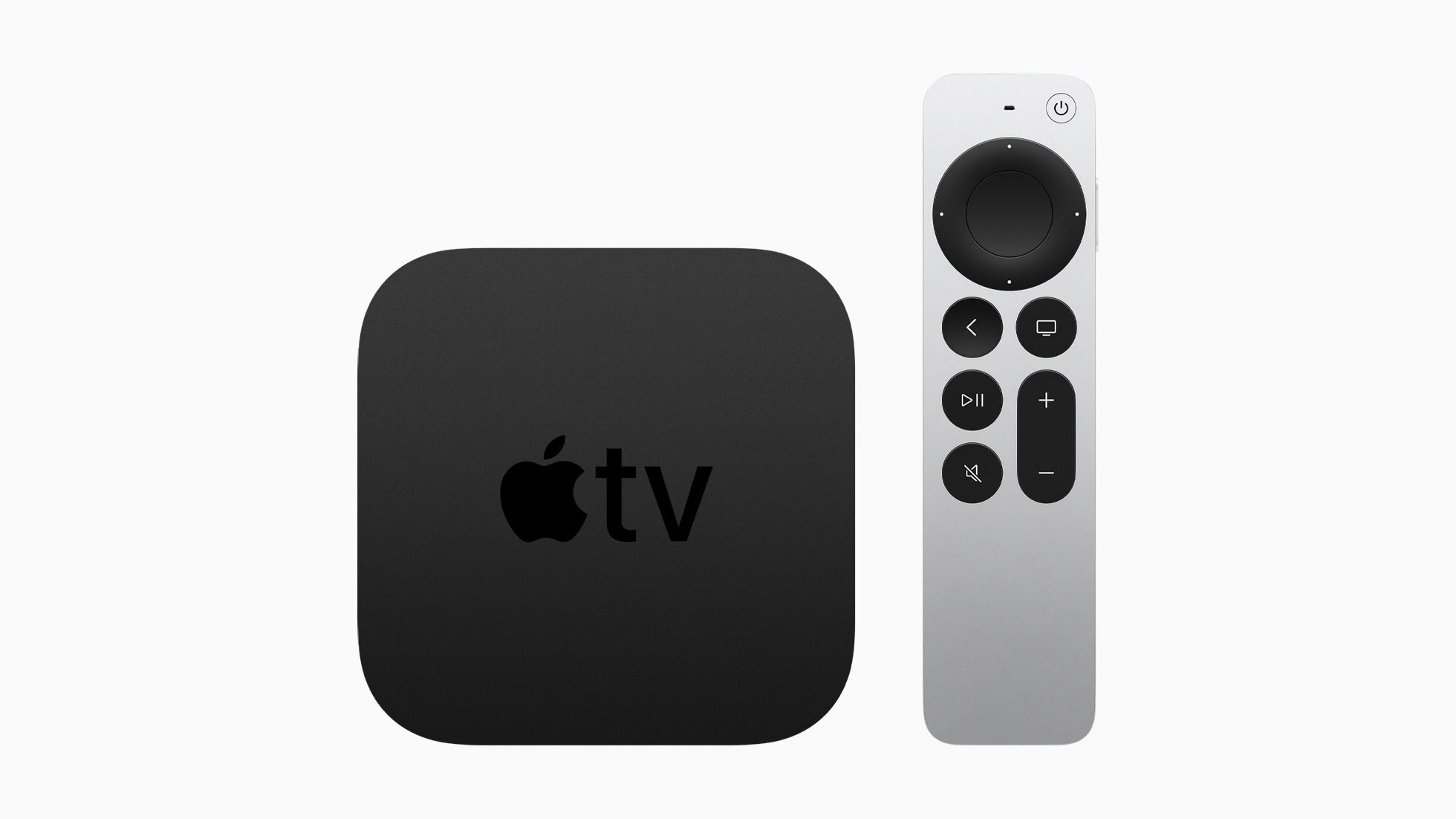 The new Apple TV 4K and updated remote side-by-side