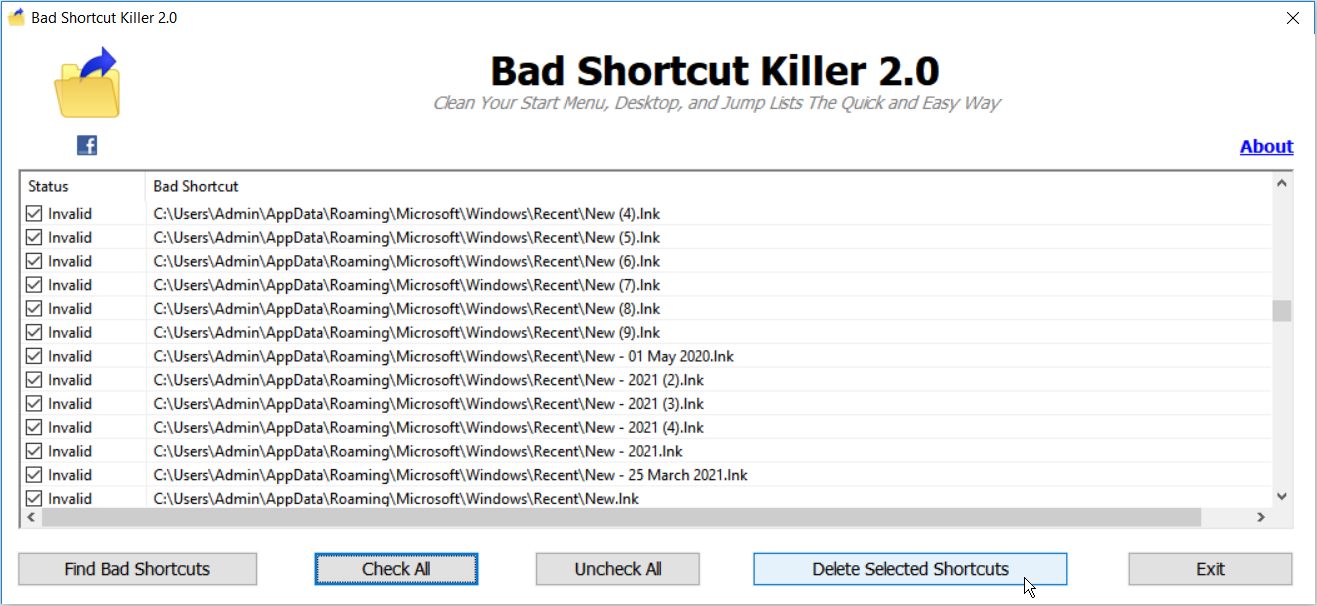 Bad Shortcut Killer