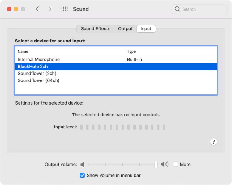 blackhole audio driver