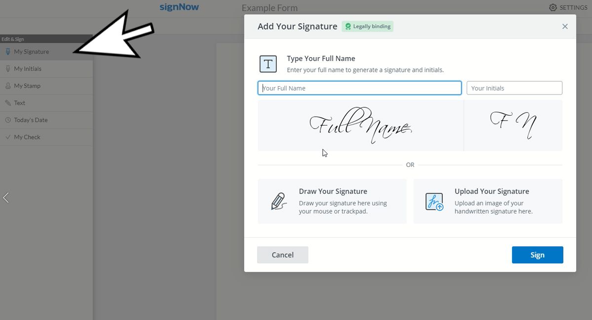 Electronically Sign a PDF in signNow