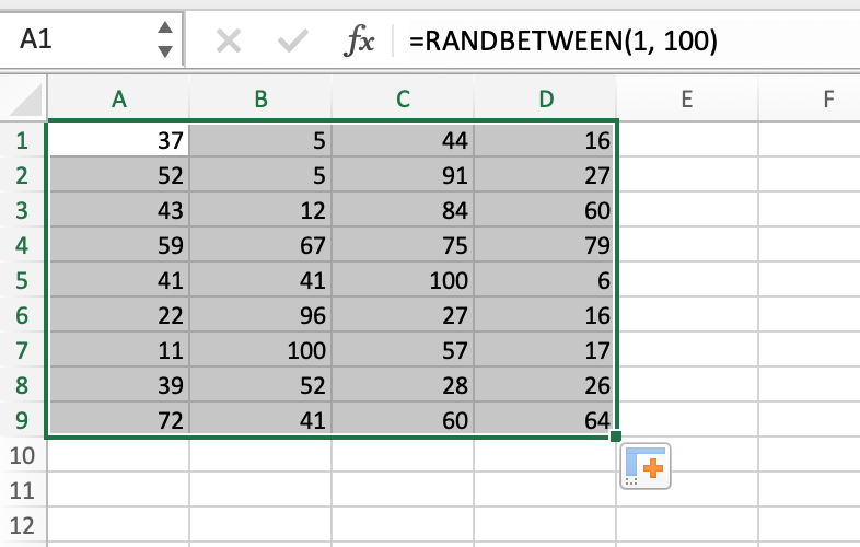 Verwendung der RANDBETWEEN-Funktion in Excel - Excel generate random integers