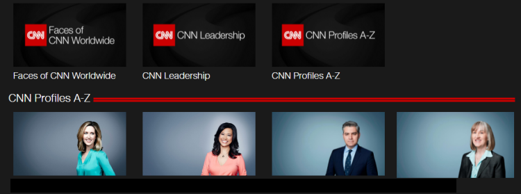 Find a name by clicking on CNN profiles