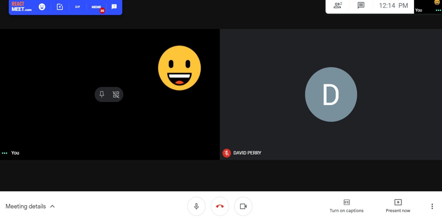 Google Meet Reactions With Emojis and Gifs Feature